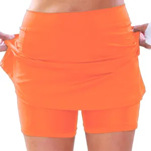 Skorts for Women Tummy Control High Waisted Athletic Workout Tennis Yoga Golf Skirts with Shorts Pockets Biker Shorts