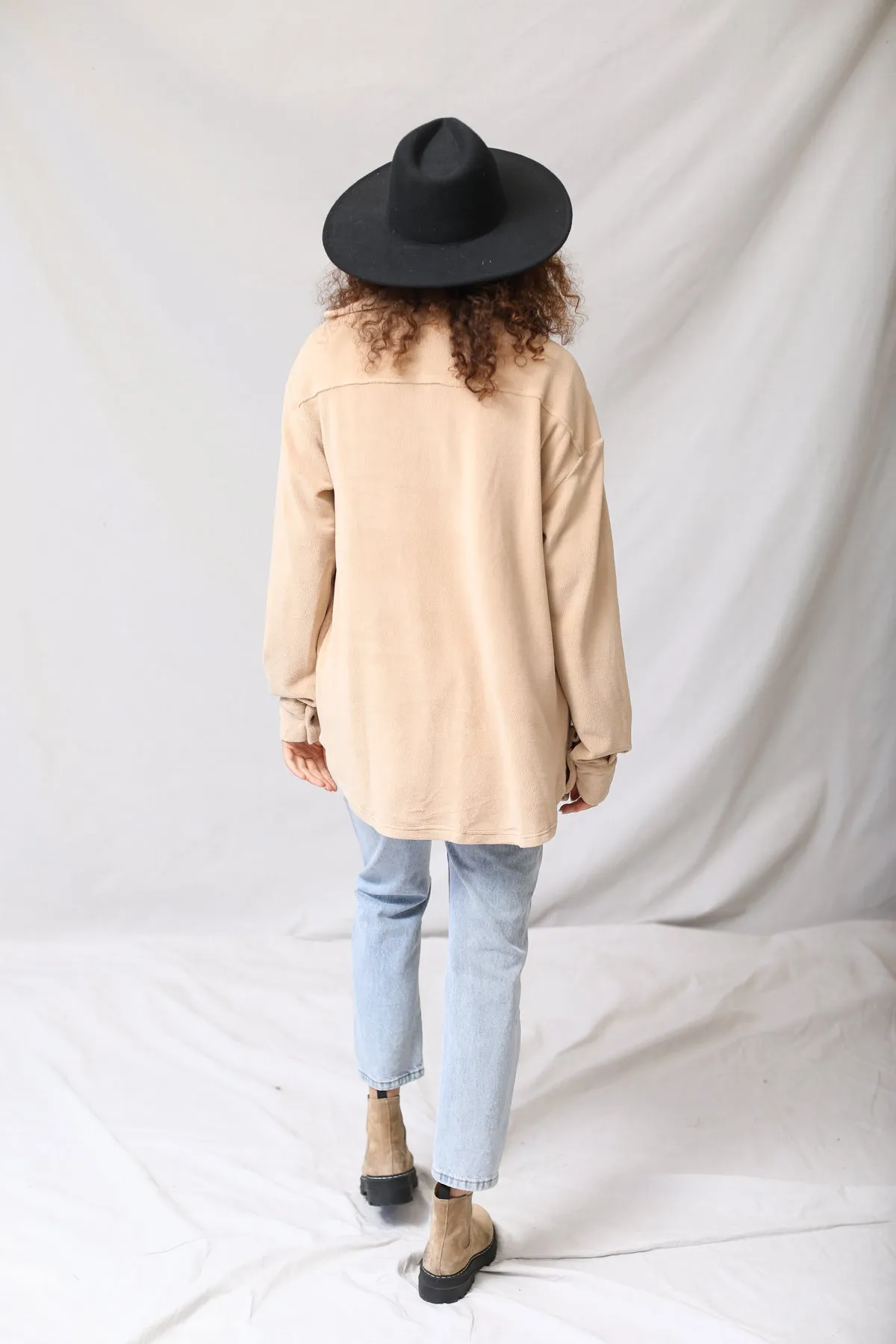 Soft Teddy Button Up Top
