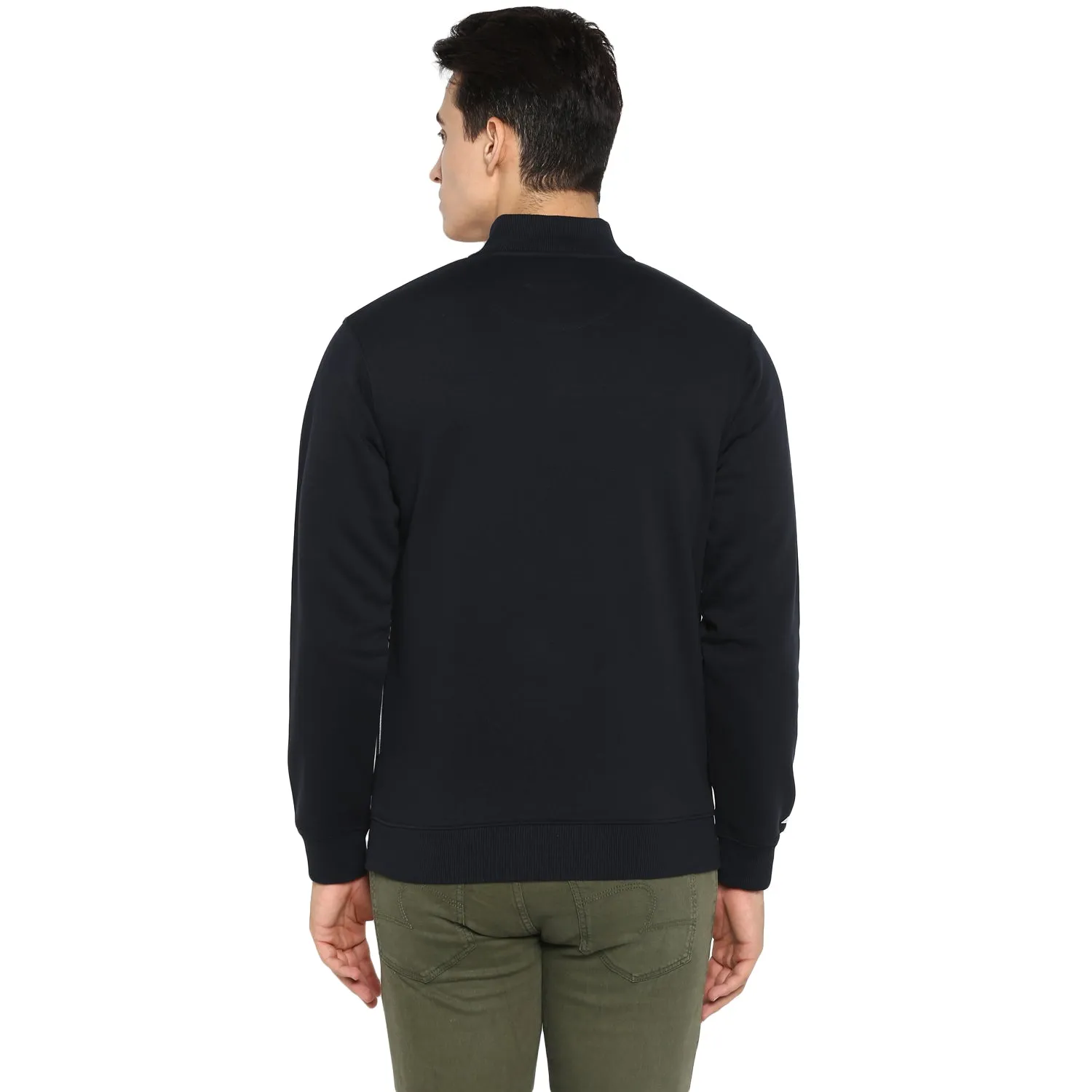 Spykar Blue Cotton Blend Sweatshirt For Men