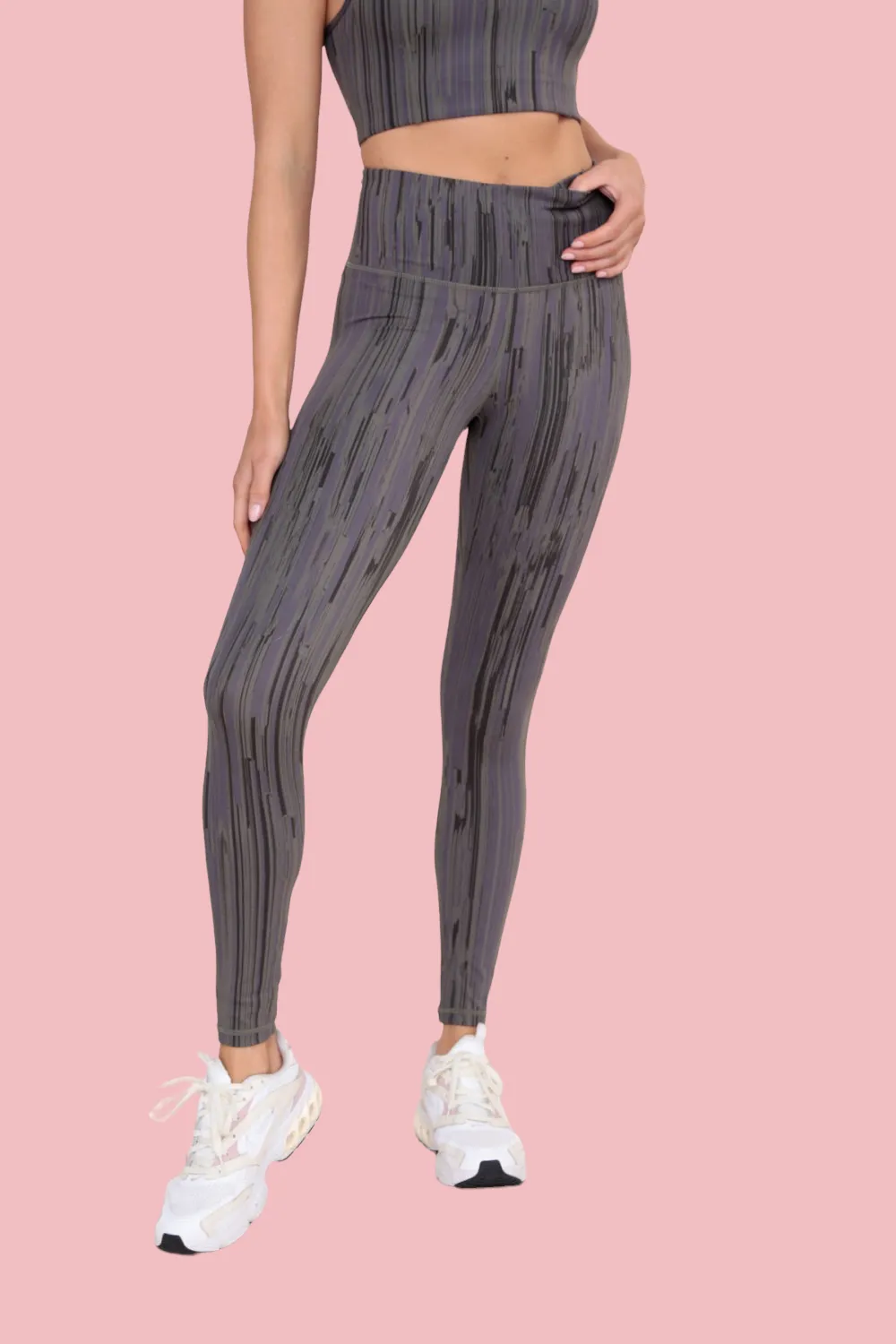 STRIPE HIGH WAIST LEGGINS