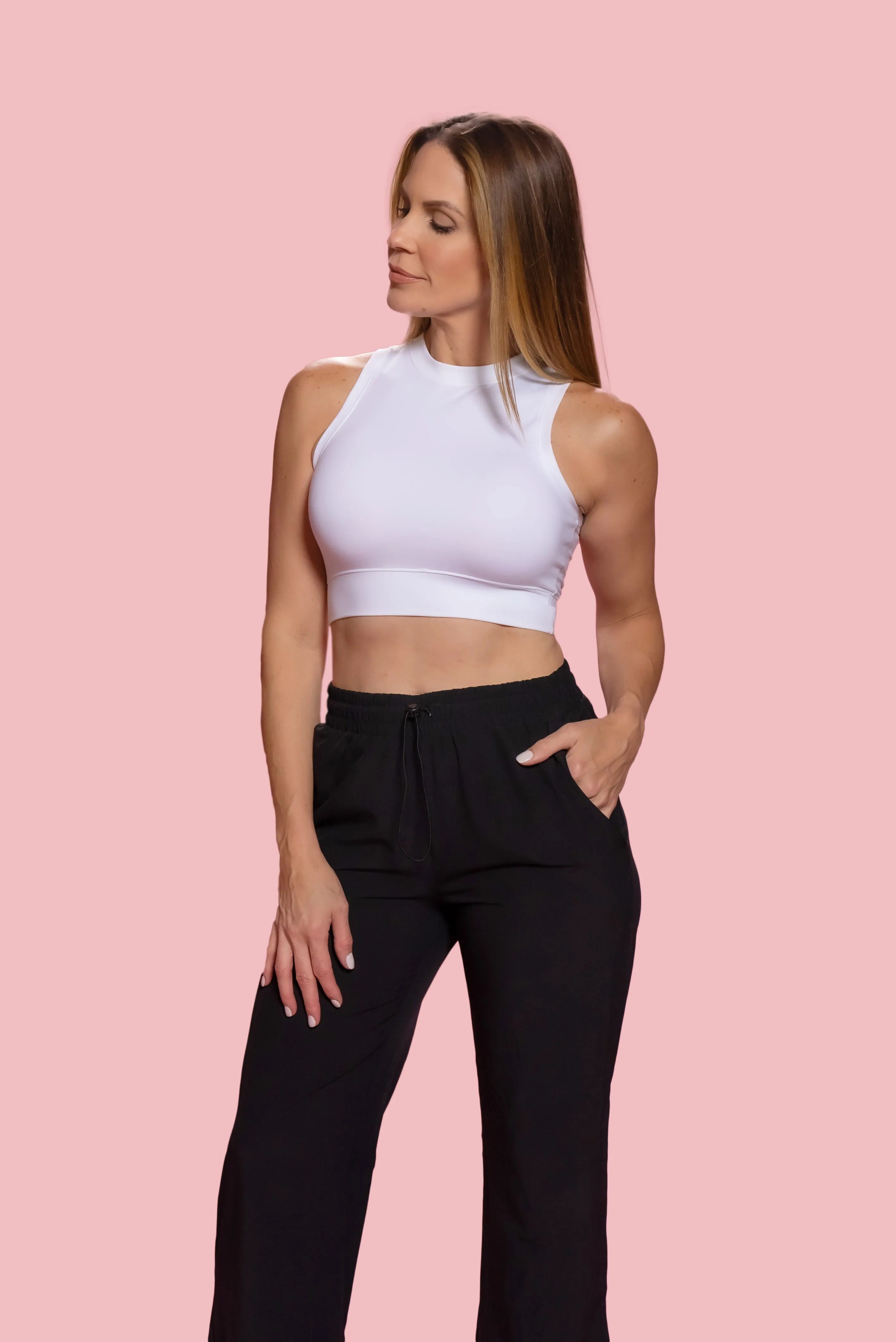 VENICE CROPPED RACER TOP