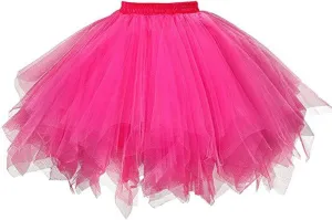 Women's A-Line High Waisted Midi Skirt Women's Tulle Skirts Ruffle Solid Layer Skirts Elastic High Waist Beach