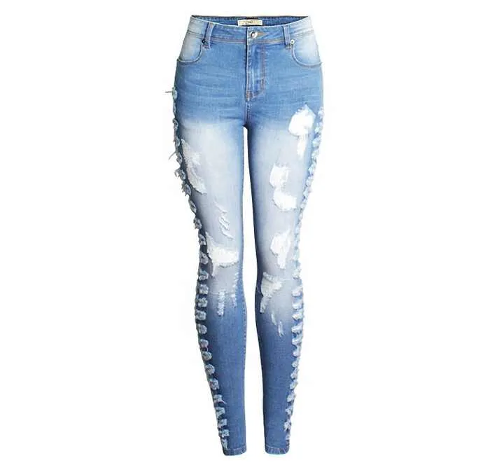 Women's Denim Jeans European-بنطلون جينز نسائي