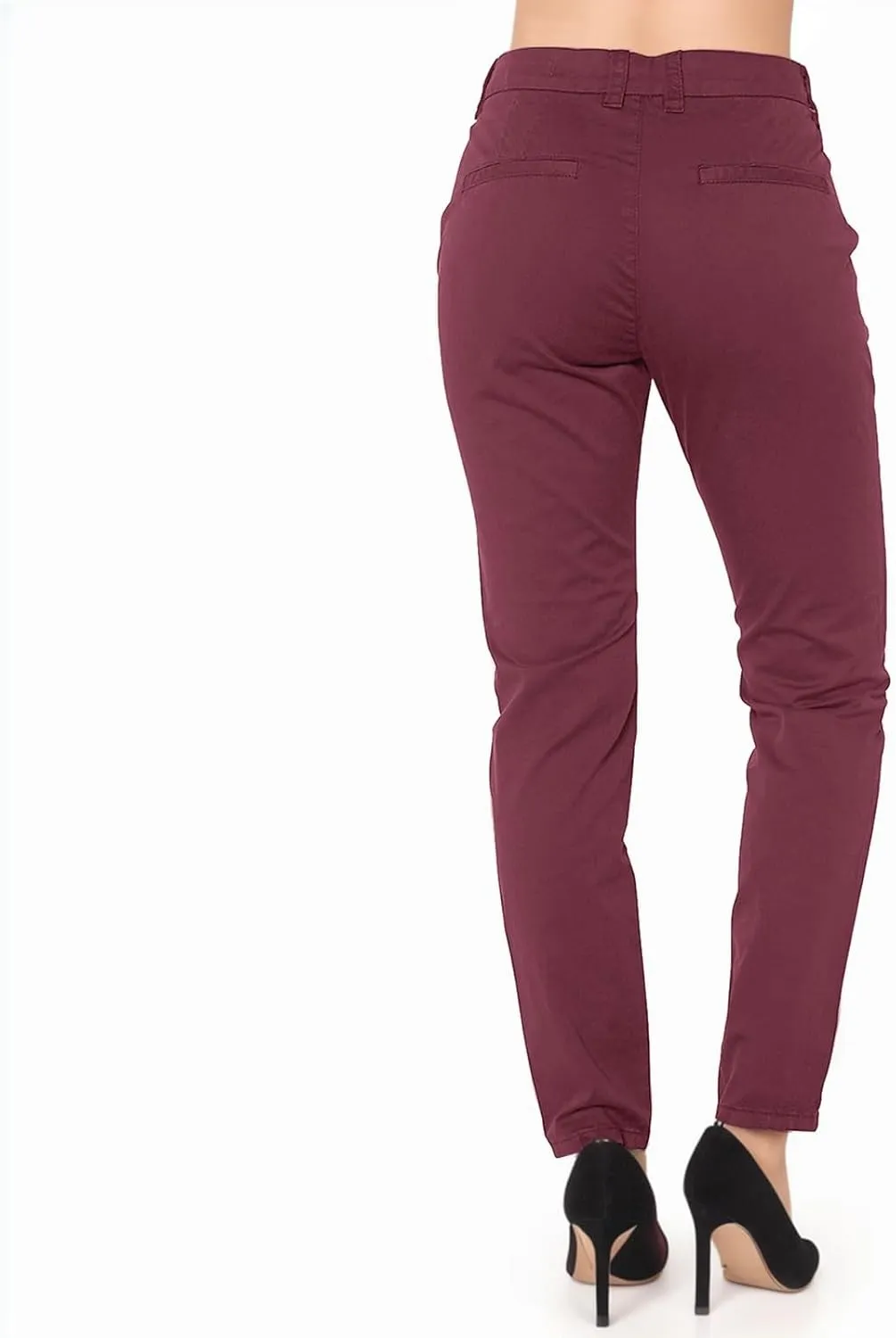Womens Elegant Casual Daily Straight Leg Casual Pants Suit Pants Solid Color Zipper Button Trousers High Waist