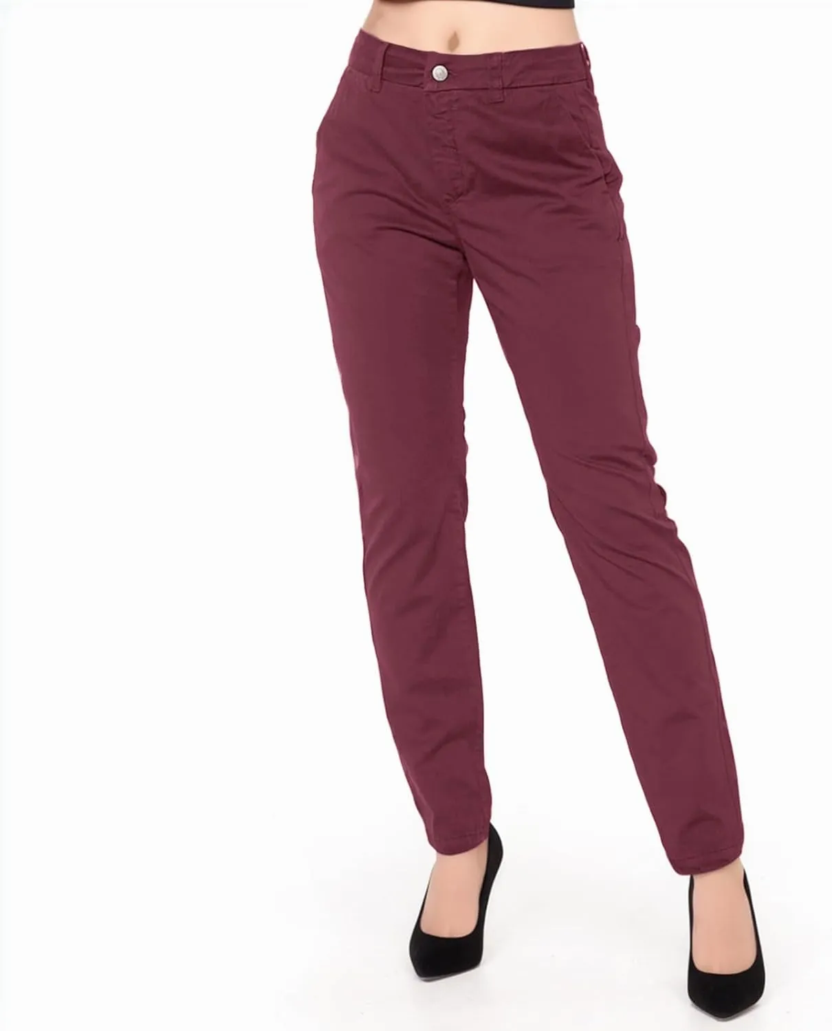Womens Elegant Casual Daily Straight Leg Casual Pants Suit Pants Solid Color Zipper Button Trousers High Waist