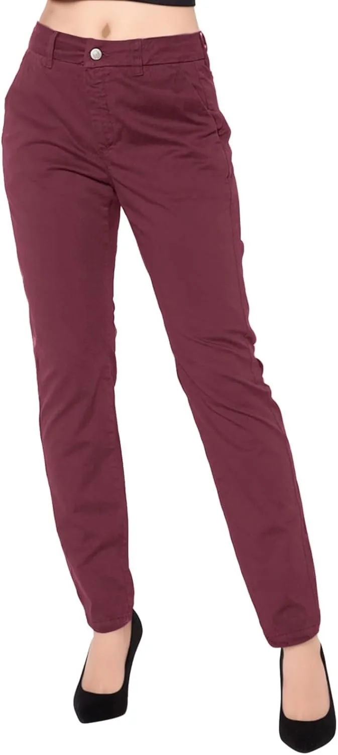 Womens Elegant Casual Daily Straight Leg Casual Pants Suit Pants Solid Color Zipper Button Trousers High Waist